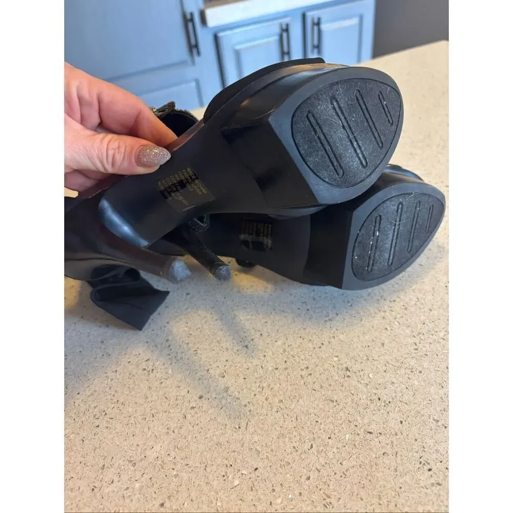 Bakers platform heels, wrap ankle